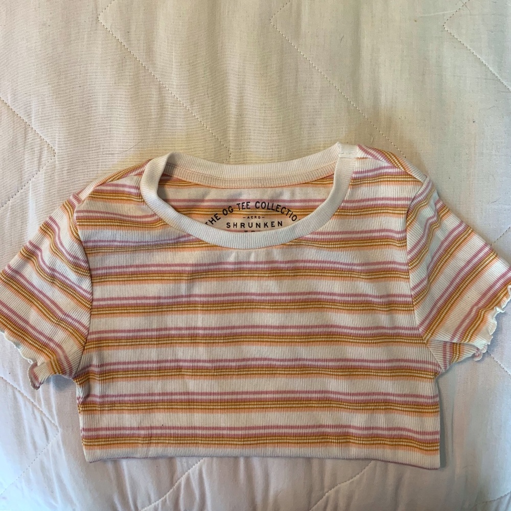 STRIPED SUPER CUTE FITTED TOP